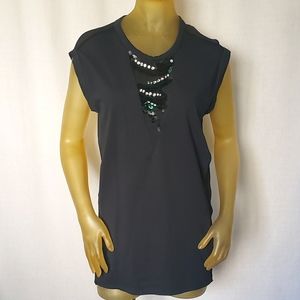 3.1 Phillip Lim Embellished Black Top Size XS